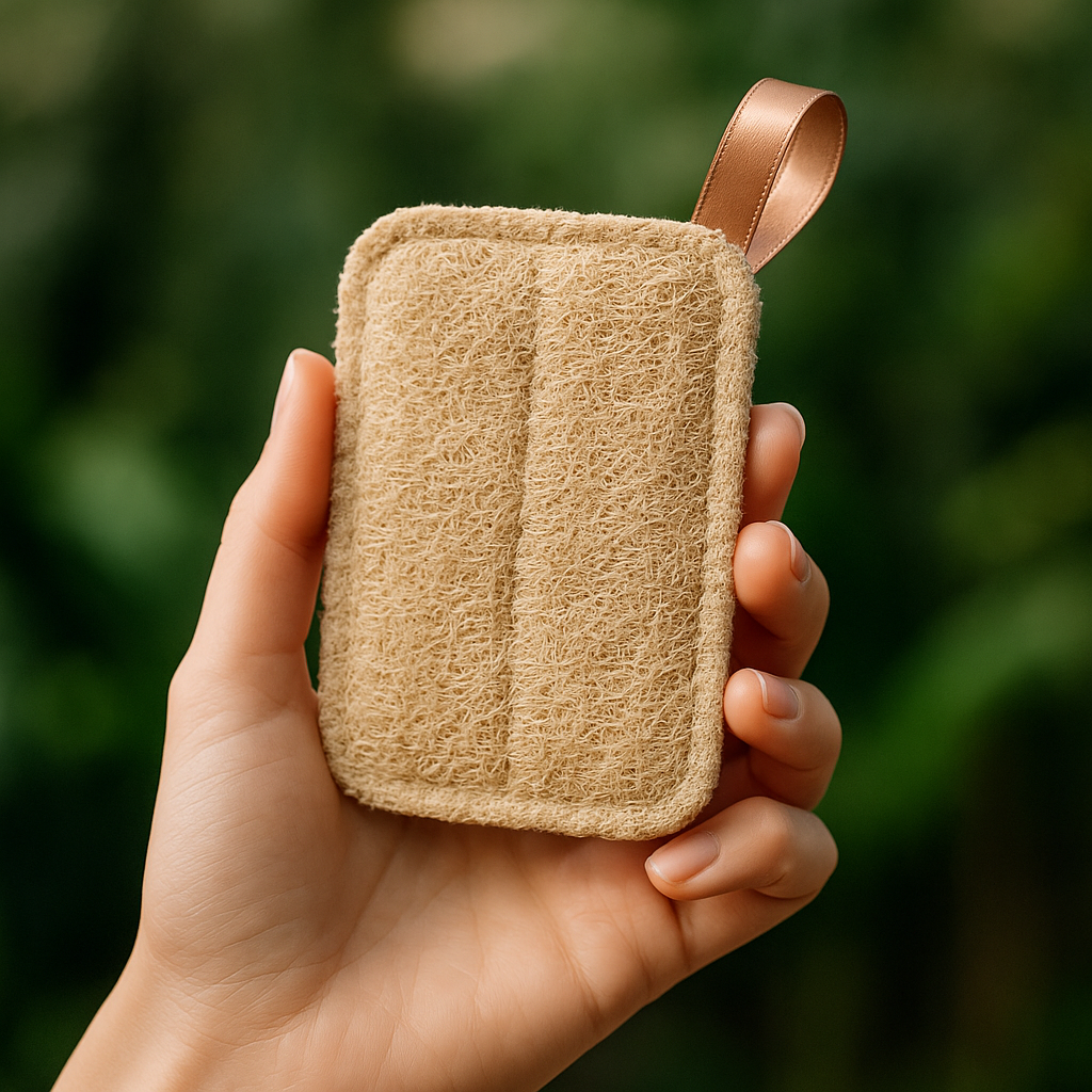 Pack of 6 Premium Natural Loofah Bath Sponge | 6 X 4 inch.