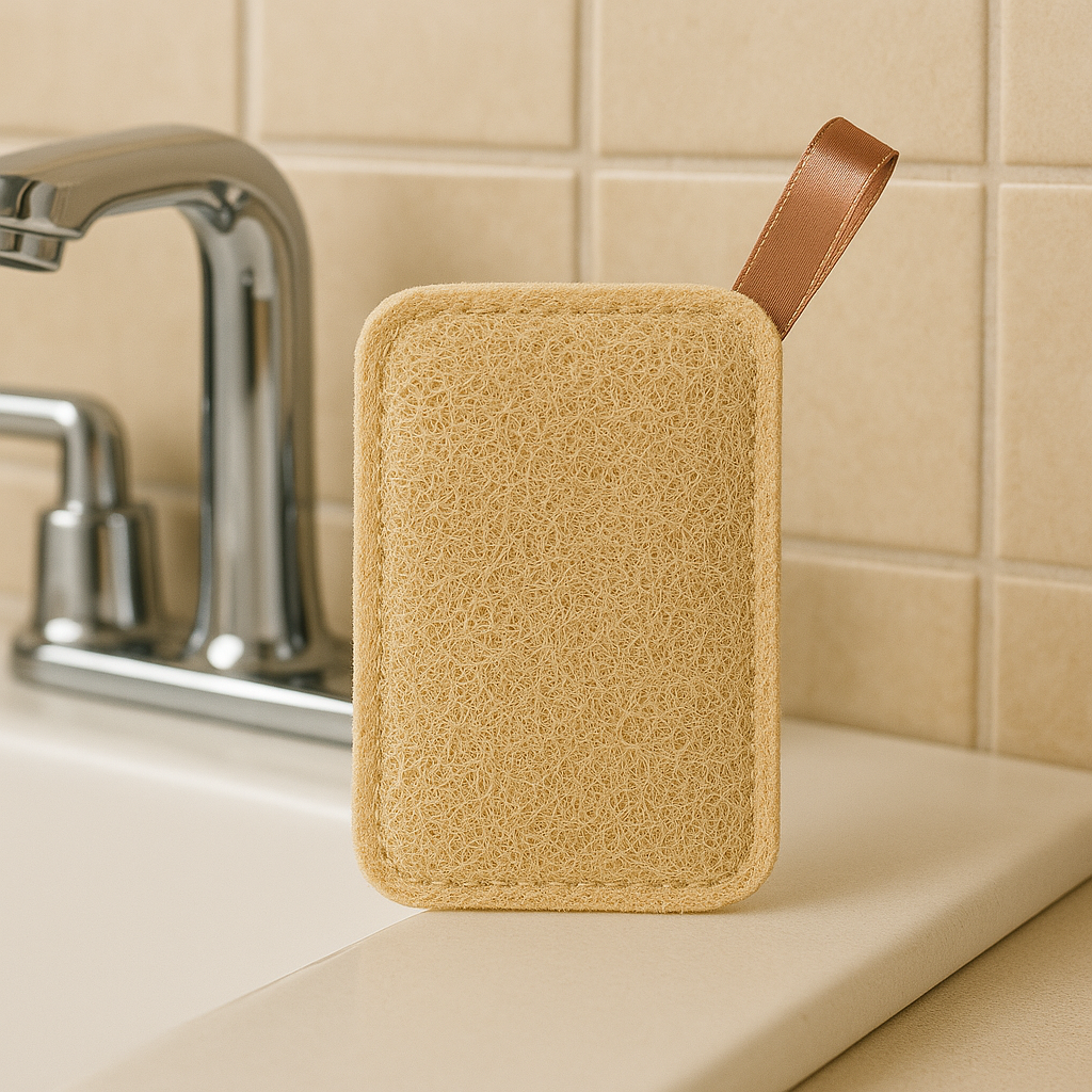 Pack of 6 Premium Natural Loofah Bath Sponge | 6 X 4 inch.